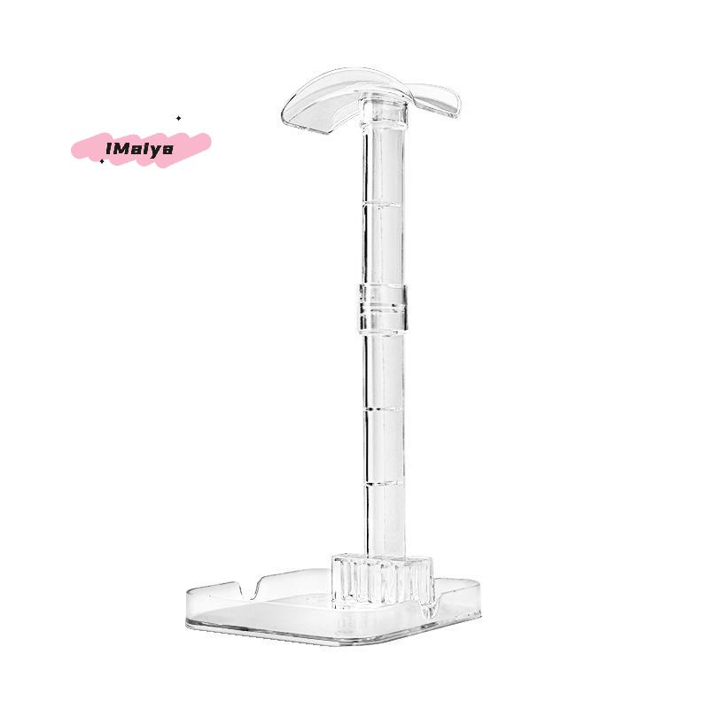 M-1pc Acrylic Headphone Stand With Base Universal Headphone Stand Hanger Transparent Headset Storage Rack Detachable Stand