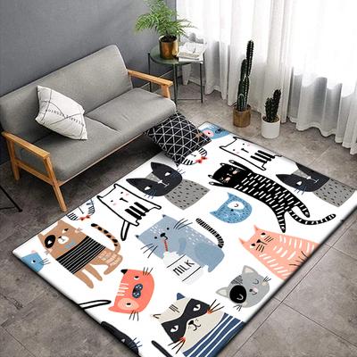 Cartoon Splicing Animals Rug Large,Carpet Rug for Living Room Bedroom Sofa Decoration,Doormat Kitchen Non-slip Floor Mat Picnic