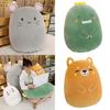 Niedliches Dinosaurier Hase Schwein Cartoon Tier Plüschtier Kissen für Mädchen Weiche und kuschelige Stoffpuppe