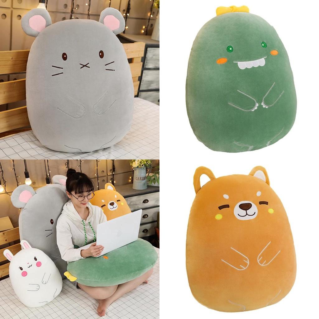 Niedliches Dinosaurier Hase Schwein Cartoon Tier Plüschtier Kissen für Mädchen Weiche und kuschelige Stoffpuppe