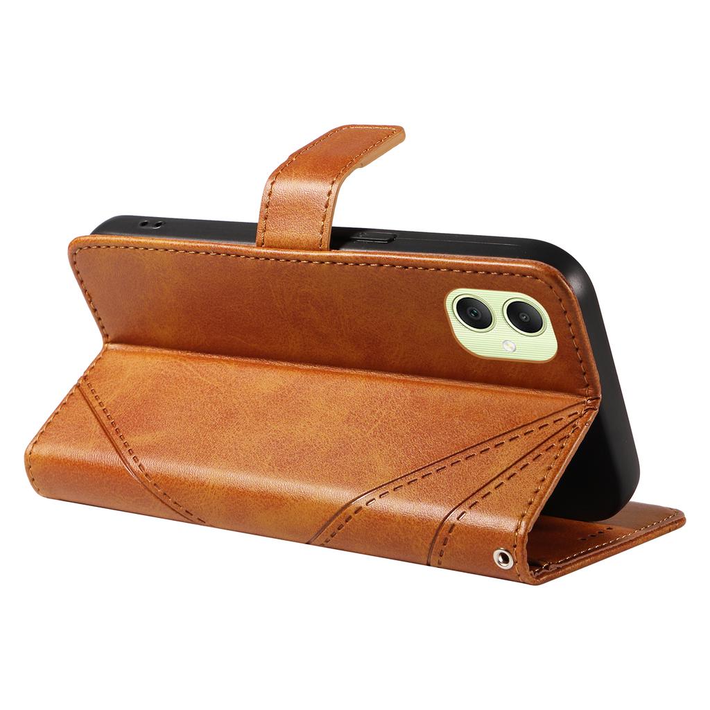 For Samsung Galaxy A05 4G Case Folding Stand Leather Phone Cover Geometric Line