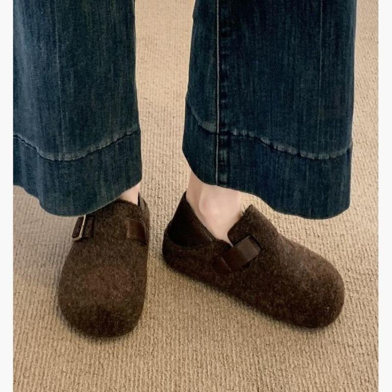 Women's Autumn and Winter New Thick-soled Versatile Shoes, Fleece Warm Shoes and Cotton Shoes