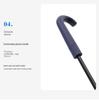Windproof 16-Rib Large Solid Color Automatic Open Umbrella with Long Handle