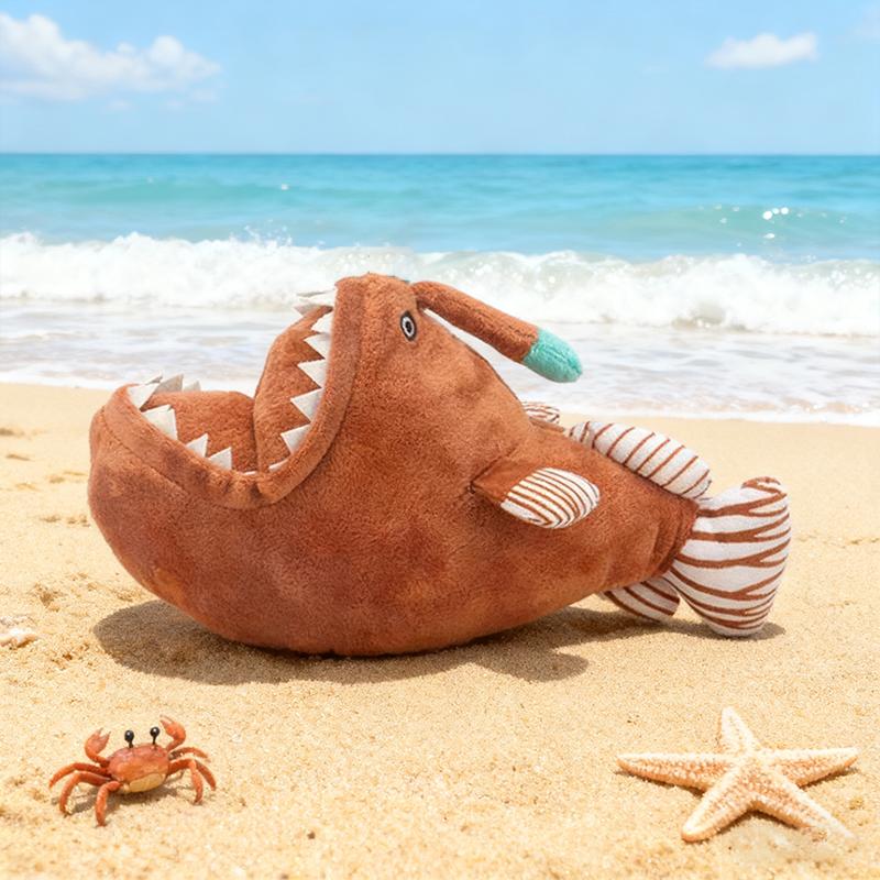 30CM Soft Realistic Lantern Fish Plush Toy Simulation Monkfish Cute Lifelike Sea Animal Lophiiformes Goosefish Doll Gift for Ki
