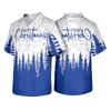 Men's Christmas Themed Holiday Caregiver Uniform for Work in Hospitals and Clinics