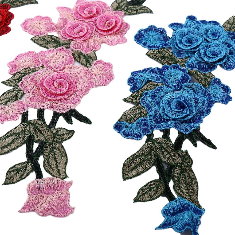 Jacket DIY Sew On Jeans Decor Patch Applique 3D Flower