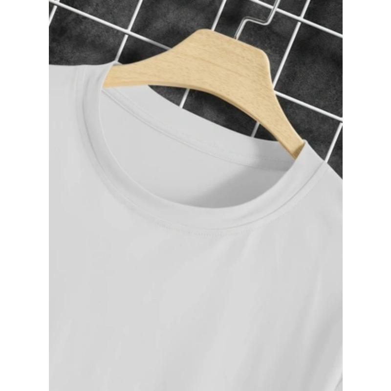 European Size Men's Casual Summer Short Sleeve T-Shirt, Fashionable Minimalist Street Style, European and American Fashion