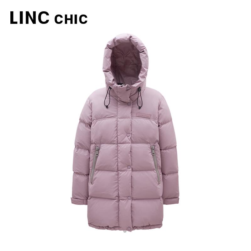 Jinyujie Women's Mid-length Hooded 90% Duck Down Puffer Jacket
