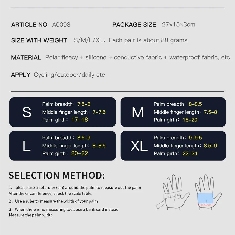 Touchscreen Motorcycle Gloves Waterproof Cycling Gloves Fashion Ski Gloves  Outdoor Sports