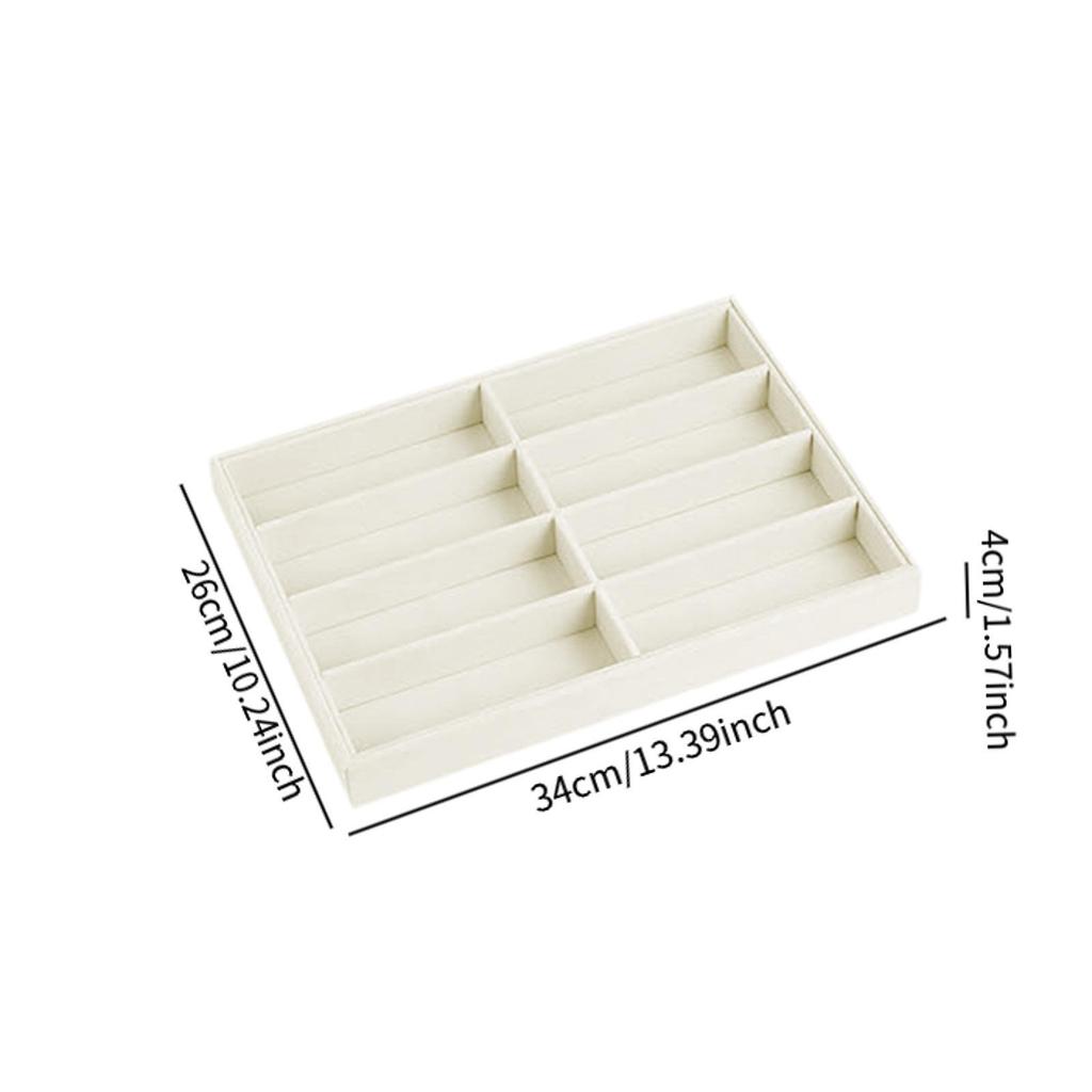 Sunglasses Organizer Tray 8 Grids Jewelry Display Organizers Sturdy Eyeglasses Storage Box for Bedroom Store Tabletop Home