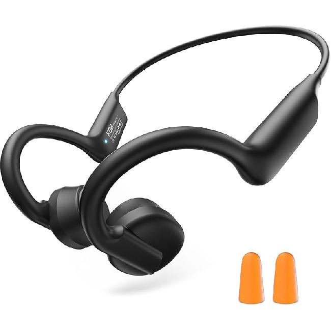 Bluetooth Bone Conduction Open Ear Headphones, 2025 New Bluetooth 5.3 Wireless Sports Earbuds with Mic, 12HRS Playtime IPX5 Waterproof Earphones for