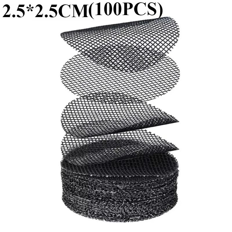 

50/100 шт. сетчатая подкладка для цветочного горшка, круглые дренажные отверстия, экраны, коврики, предотвращающие потерю почвы для садовых растений, бонсай, нижняя решетка, прокладка 2.5*2.5(100pcs)