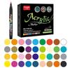 12-60 Colors Acrylic Brush Marker Pens for Fabric Canvas Stone Metal Ceramics DIY Painting Pen