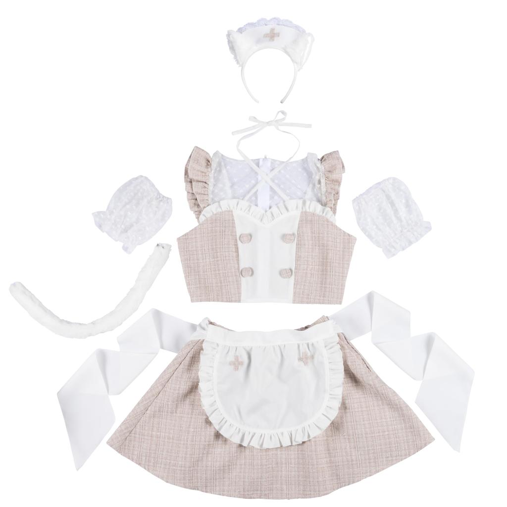 Lyrical Palette Cosplay Halloween Minette Nurse Maid Beige [Clear Stone] Women's