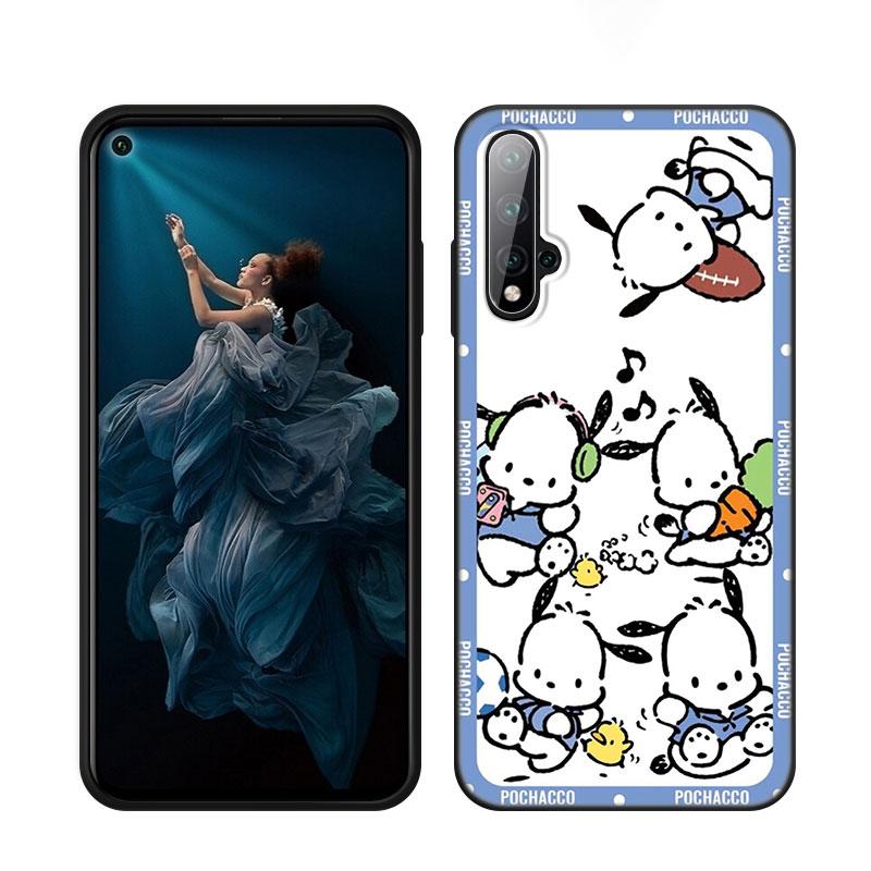 Kuromi Melody Černý Silikonový Kryt na Telefon Pro Honor 70 90 Lite X40 GT X50 i X5 Plus X6A X6S X7A X8A X8B X6 X7 X8 X9 4G X9A X9B 5G