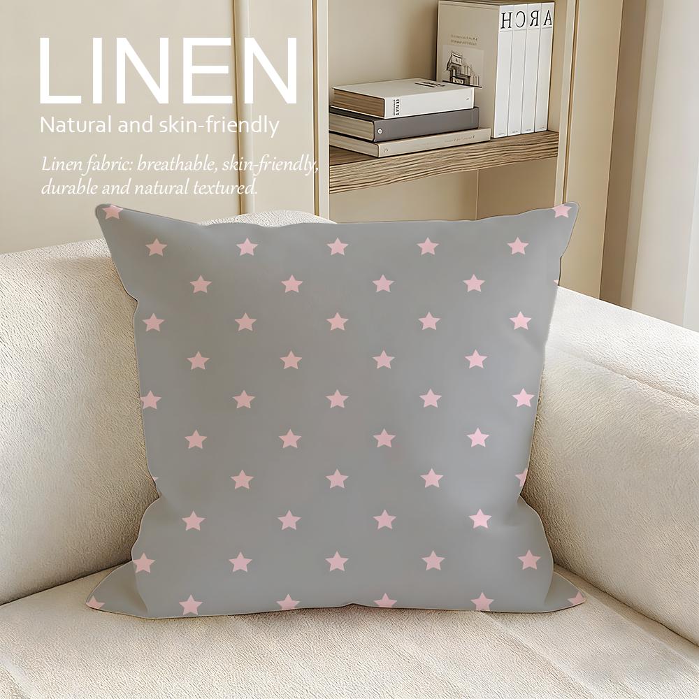 Art Polka Dot Cushion Cover Linen Decorative Pillowcase Set Pcs x x x Breathable Washable Sofa Cushion Cover