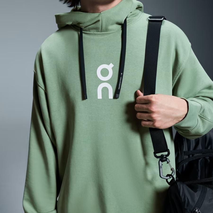 On Ang Pao Club Hoodie Bequemes Lässiges Langarm-Sweatshirt Herren Hoodies Farn-Grün 1ME10032522