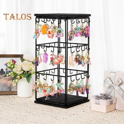Earring Display Stand with 48 Hooks Earring Display Holder for Vendors 360 Degree All-Round Display Necklaces Bracelets Earring Card Organizer for