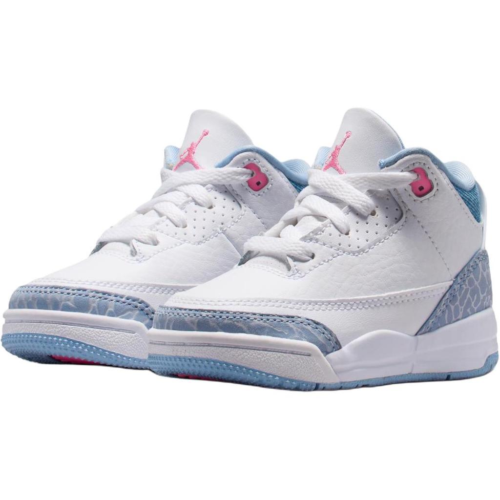 Air Jordan 3 Retro TD White Cobalt Bliss Baby Sneakers Pink-Glow Football-Grey HQ0782-101