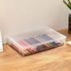 Transparente Kunststoff-Stiftebox mit großer Kapazität, stapelbare, durchscheinende, klare Stiftebox, Aufbewahrungs-Organizer-Box, Bürobedarf für Zuhause
