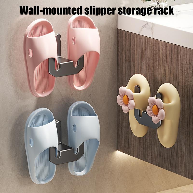 Slipper Hanger Hook No Punching Slipper Holder Hangable Shoe Rack Hook Slipper Display Drying Rack For Dryer Shoe Hangable