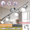 100V-220V 4 Yollu anahtarlama Zarif Modern Tavan Işık Düz Çubuk GU10 Tavan Spot LED Lamba Ayarlanabilir