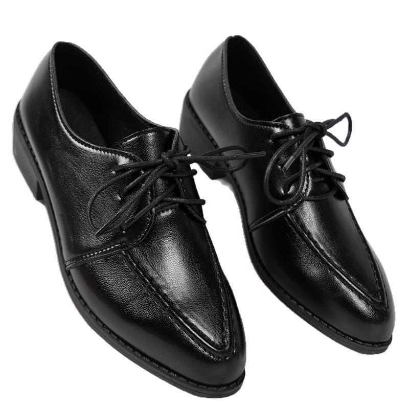 Fashion Elegant Patent Leather Dress Shoes for Women 2025 Spring Summer Fashion Pointed Toe Thick Heels Single Shoes Plus Size 43