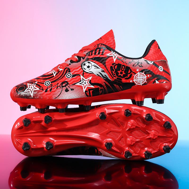 Children's Professional Football Training Shoes with Long Spikes for Boys and Girls - Medium and Large Sizes