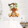 Śliczna małpa wisząca gałąź samoprzylepne naklejki ścienne sypialnia salon ganek dekoracja wnętrz zdejmowane naklejki ścienne dekoracyjne