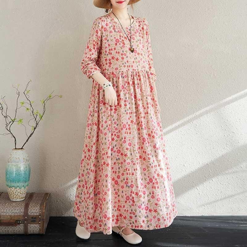 New Vintage Long Skirt Flesh Covering Dresses