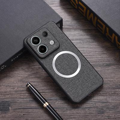 For Xiaomi Redmi Note 13 Pro 5G/Poco X6 5G Cell Phone Case Cloth Texture Cover Compatible with MagSafe