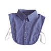 Versatile Blue Plaid Faux Collar for Girls: Multifunctional Layer for Spring, Autumn, and Winter
