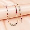 Retro ethnic style colored crystal butterfly necklace bracelet combination, personalized design sense handmade jewelry