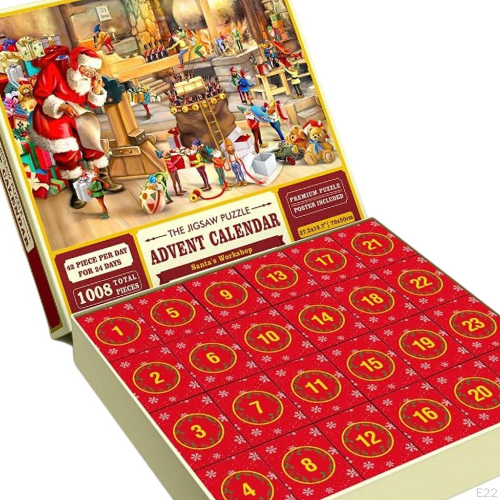 1008 Piece Puzzle Merry Christmas Gifts 24 Days of Advent in Boxs Adults