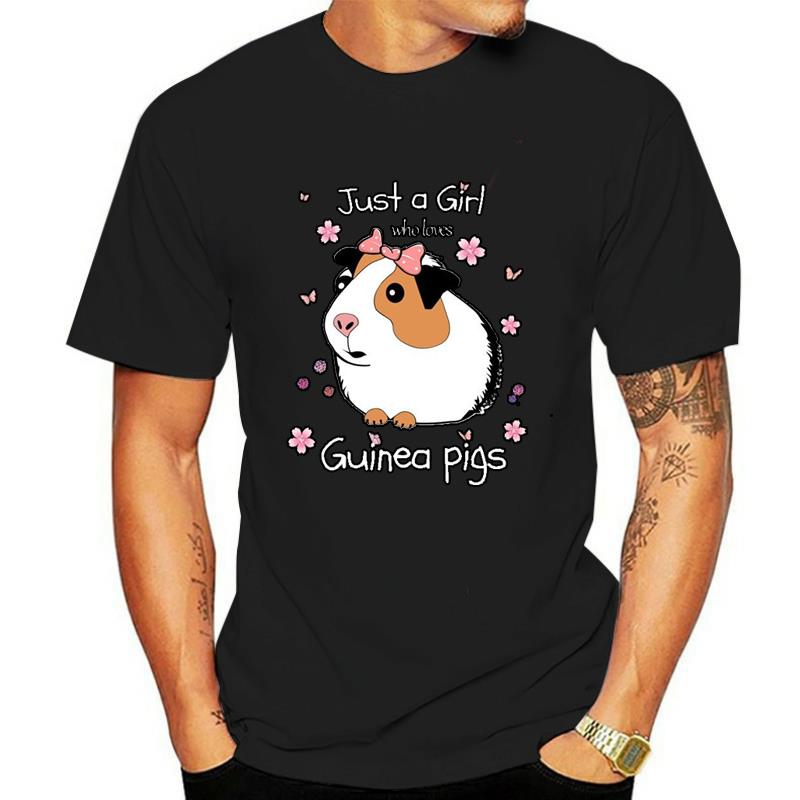Bara en tjej som älskar marsvin T-shirt Kawaii Husdjursälskare Gåva Grafiska T-shirts Kvinnor Män Tecknad Par Streetwear Ropa Mujer