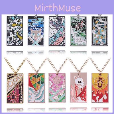 Demon Slayer Kimetsu No Yaiba Tomioka Giyuu Necklace With Alloy Pendant And Leaf Chain For Anime Fans