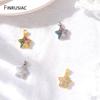 14K Gold Plated Brass Colorful Zircon Star Charm Pendant For DIY Handmade Necklace Bracelet Jewelry Making Accessories