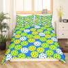 Pickleball Duvet Cover Full Size Ball Sports Gaming Bedding Set Yellow White Quotes Comforter Cover Black Microfiber Quilt Cover