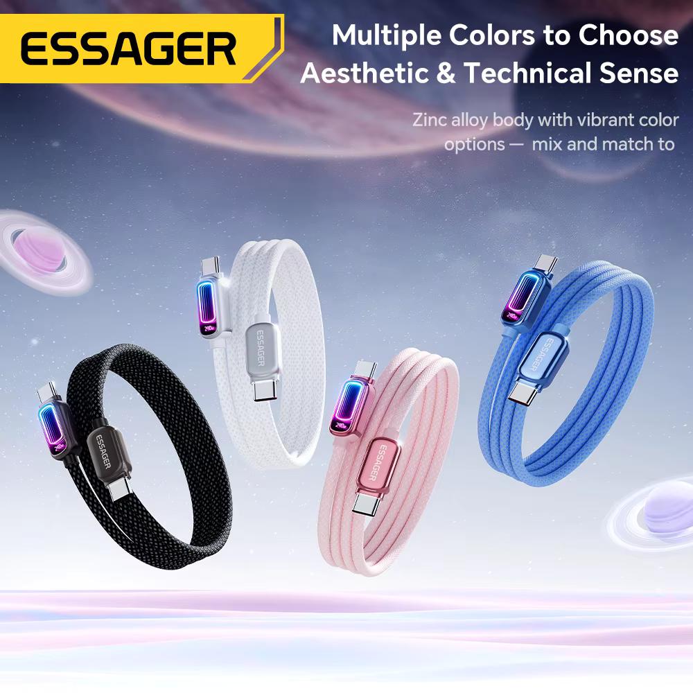 Essager 240W Typ C zu USB C Kabel PD 3.1 Schnellladekabel für iPhone 17 16 15 Macbook Pro Xiaomi USB C Datenkabel