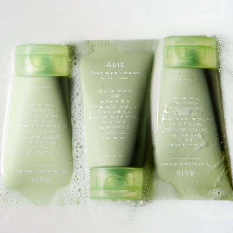 ABIB Pore Clay Pack Cleanser Heartleaf Charcoal Foam 120ml