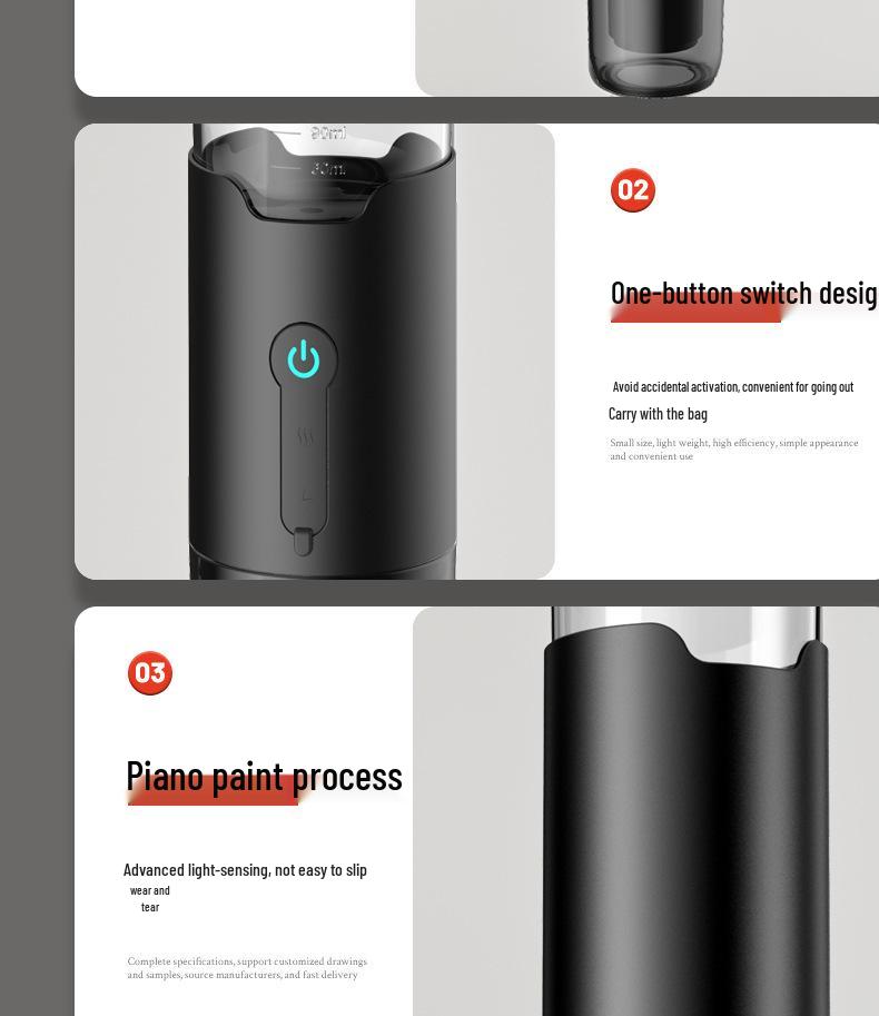 Compact Automatic Travel Espresso Machine with Pump Pressure