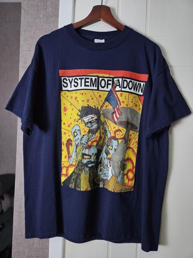 System of a Down Mushroom Cloud Vintage 90's Navy Unisex Tshirt S5XL KH8894