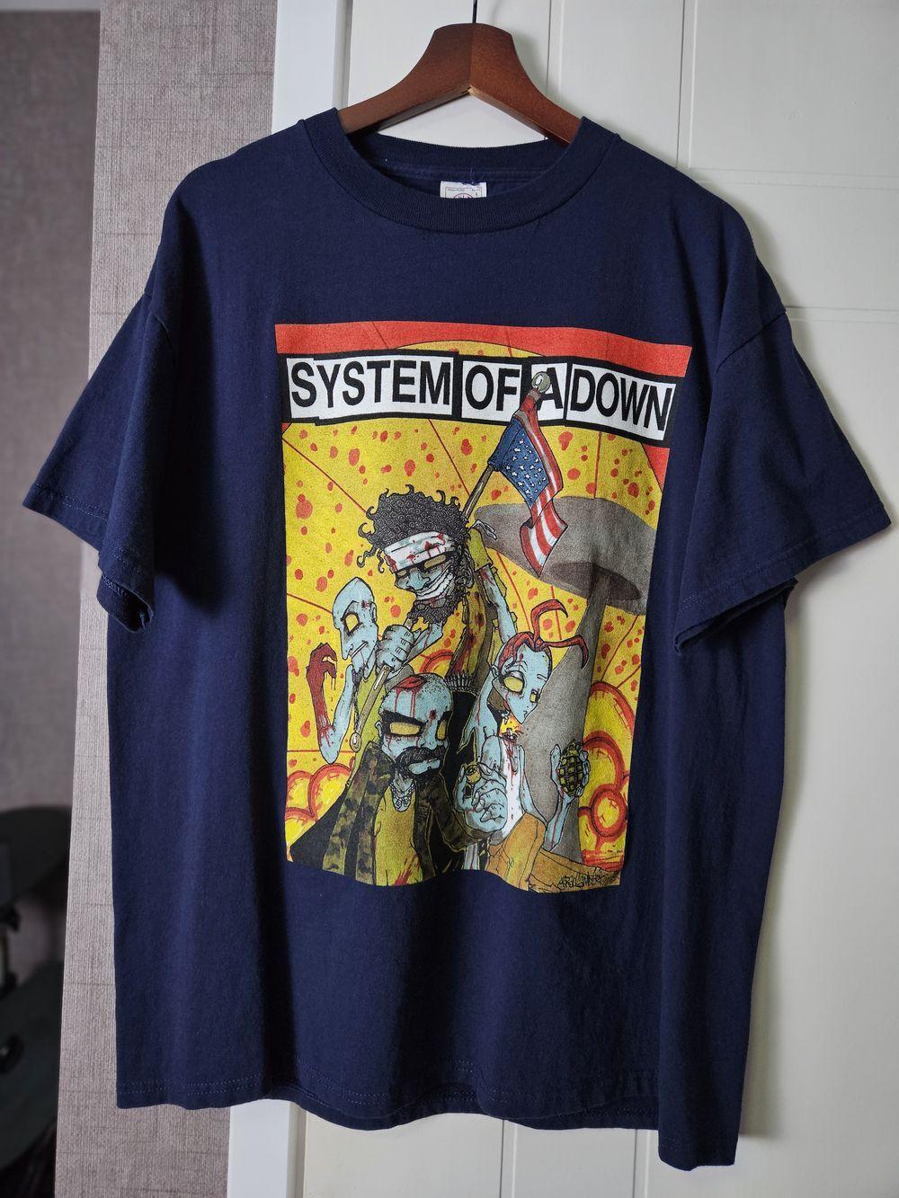 System of a Down Mushroom Cloud Vintage 90 Navy Unisex Tshirt S5XL KH8894 S