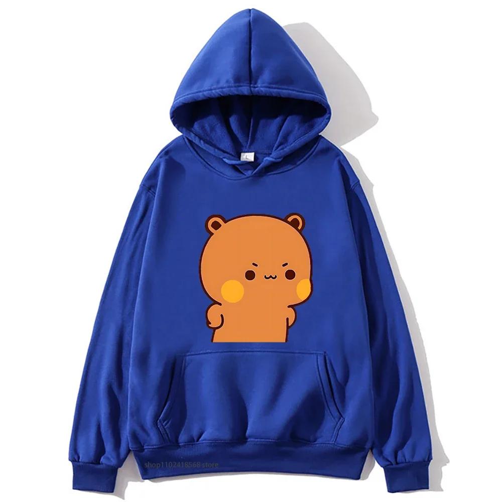 Cute Bubu Is Yelling At Dudu Hoodies for Men's Sweatshirt Women Couple Clothes Panda Bear Casual Kawaii Tops Fleece