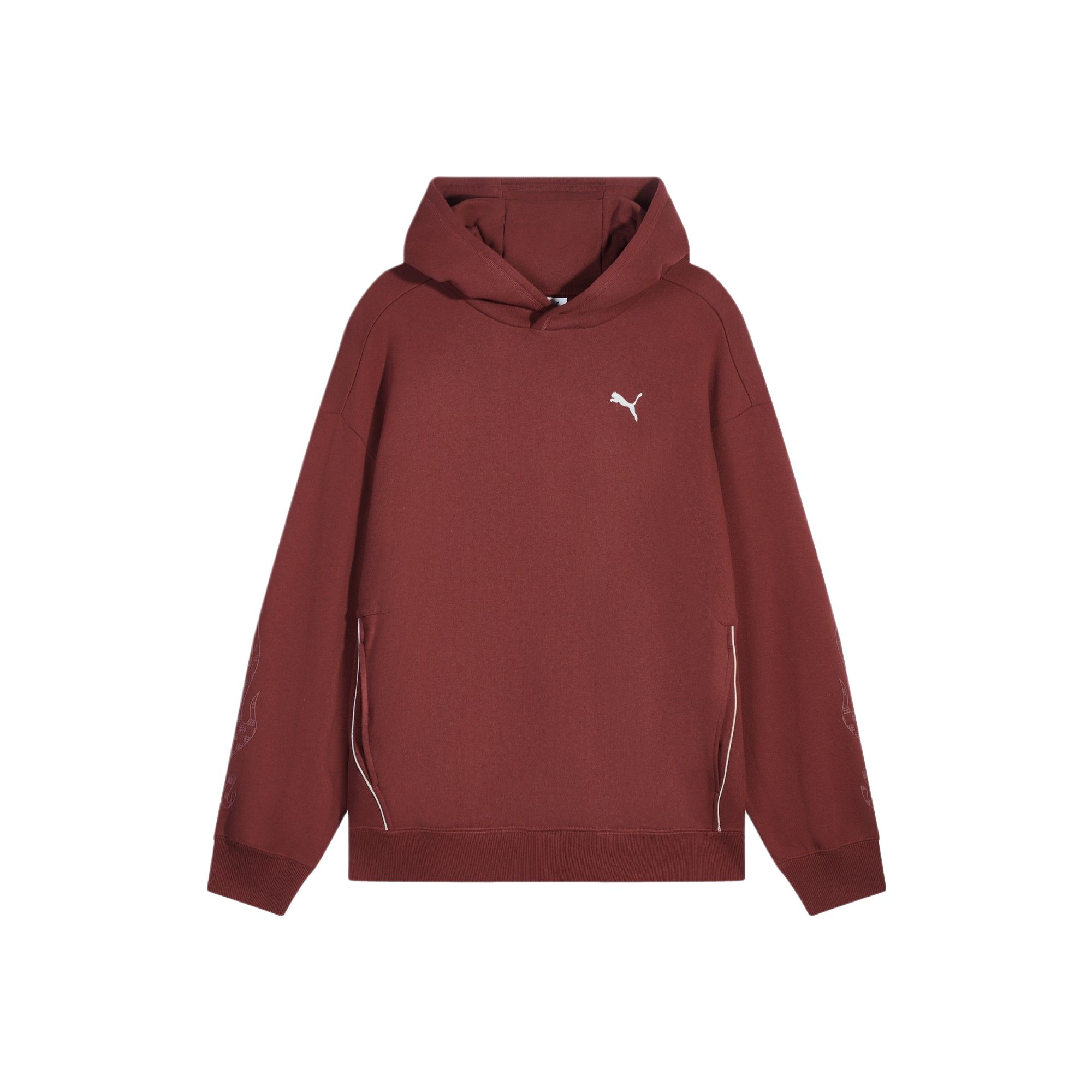 PUMA Sweatshirts Unisex Red 28 Hooded Moderate Regular 636088-28 L