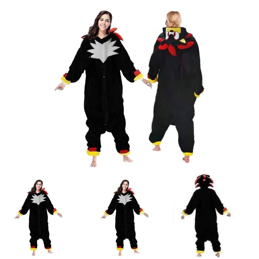 Sonic The Hedgehog Cartoon Fleece Adult Onesie With Warm Thick Fabric For Home Comfort