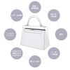 DGAZ Kelly Bag Pillow, Bag Shaper, Prevents Shape Change, Premium Silk, Compatible with Kelly, Retourne (25cm Outer Stitch Kelly, White)
