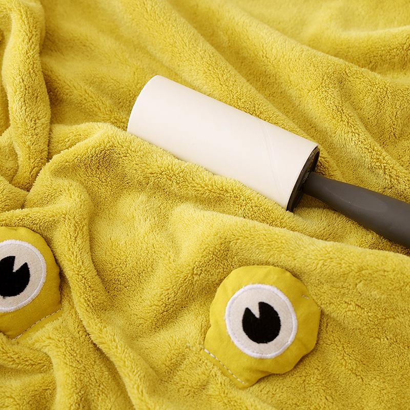 Cartoon Frog Coral Velvet Towel Household Thickened Water-absorbent Quick-drying Hair Drying Towel