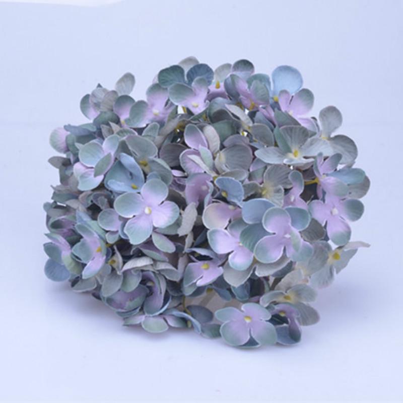 Fashion Simulation Round Broken Hydrangea Flower Head DIY Wedding Hydrangea Flower Head Artificial Flower Decoration Flower
