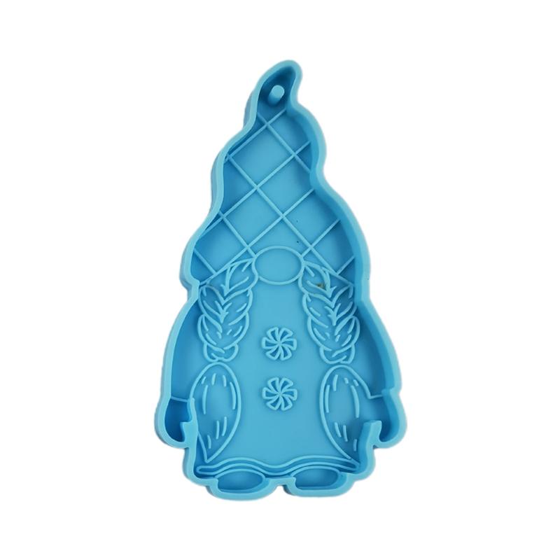 Craft Epoxy Mold Handmade Jewelry Pendant Resin Casting Moulds Dwarf Doll Gnome Keychain Resin Mold Silicone Texture